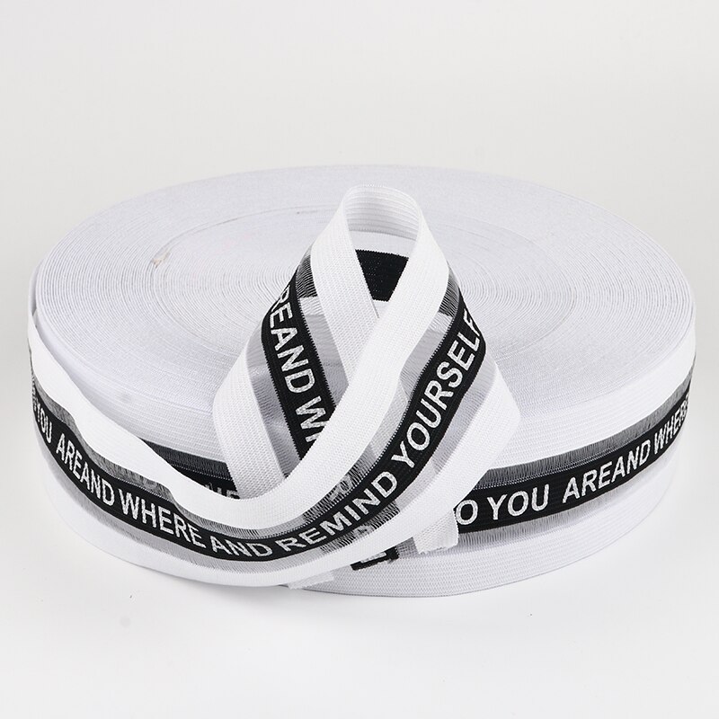Bedrukking 5cm elastieken 50mm rubberen band elastisch lint kleding tassen broeken elastisch rubber doe-het-zelf naai accessoires 1 meter
