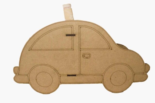 3D Houten Speelgoed/Kan Worden Geverfd Hout Auto Spaarpot 19X10X4 Cm 439691573