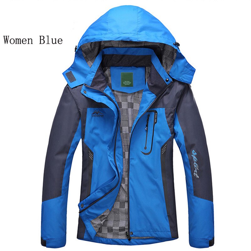 Lente Herfst Winter Vrouwen Jas Enkele Dikke Uitloper Jassen Hooded Wind Waterdicht Vrouwelijke Jas Parka Kleding: Women Blue / M