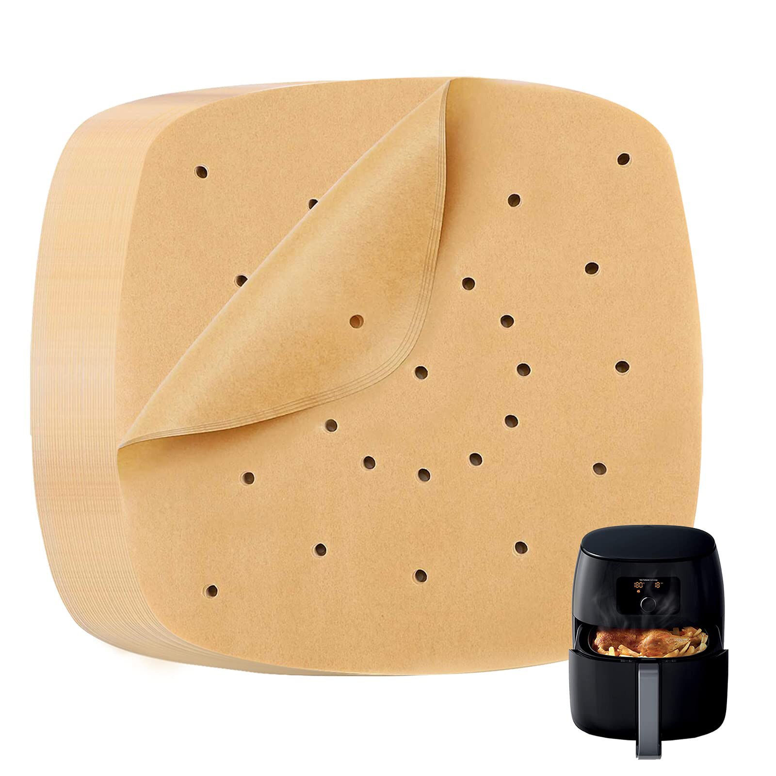 30/50pc Special Paper For Air Fryer Baking Oil-proof Oil-absorbing Paper For Household Barbecue Plate Food Oven Kitchen Pan Pad
