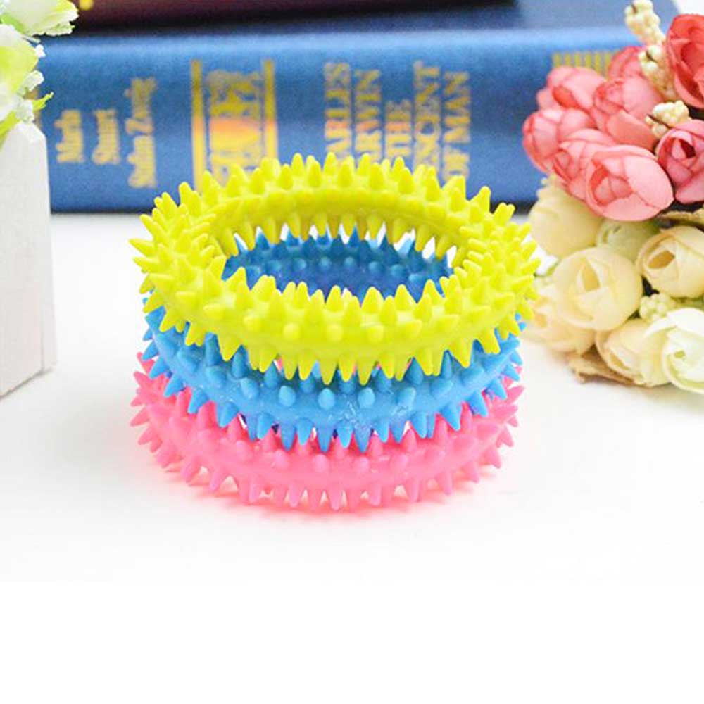 Pet Molar Toys Dog Biting Ring Toy Soft Molar Rubber Dog Toy Pet Bite Cleaning Tooth Toy Pets Tools Increase The Intelligence