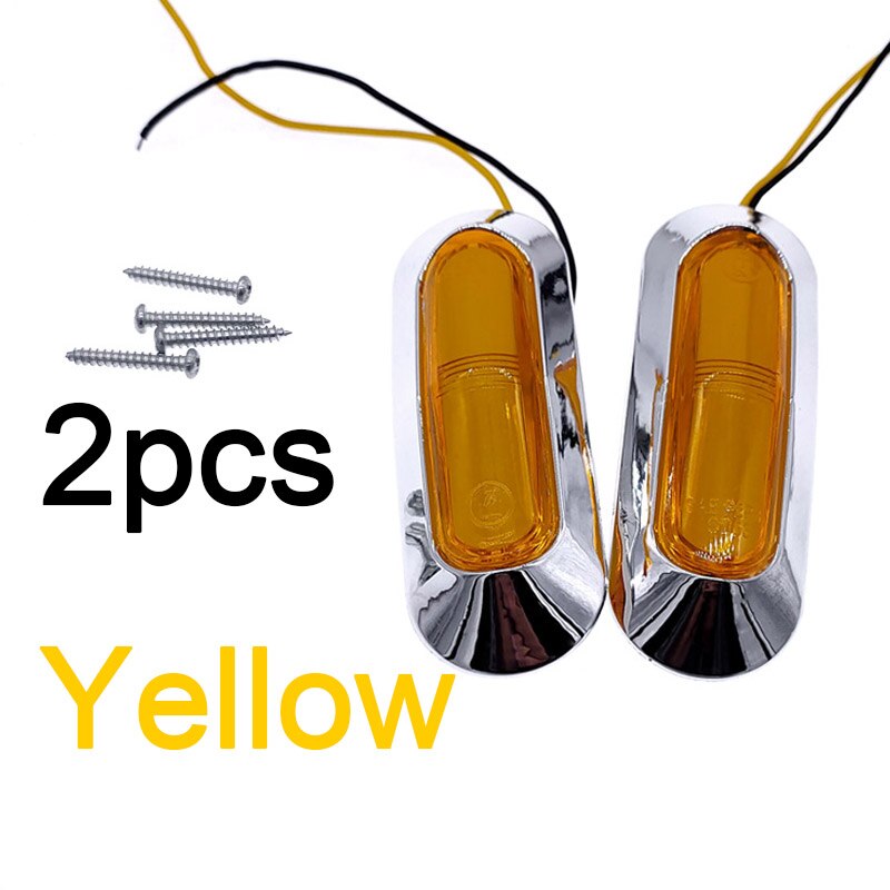 2PCS 12V24V universal 4LED side light guide truck side light Indicator Lights White red yellow green blue: yellow light
