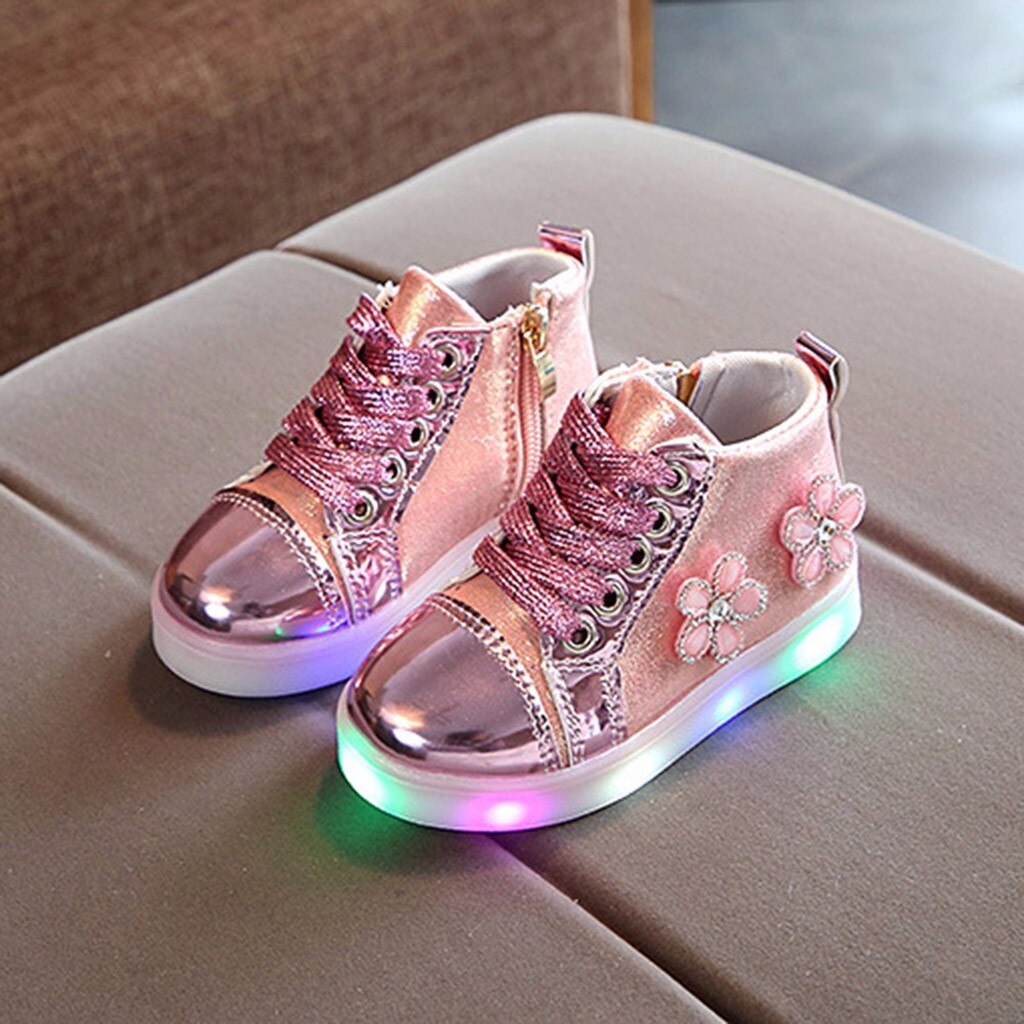 Jaycosin Mode Led Laarzen Meisjes Meisjes Gloeiende Sneakers Lichtgevende Zool Kids Stijlvolle Leuke Enkellaarsjes Lente Herfst Schoenen