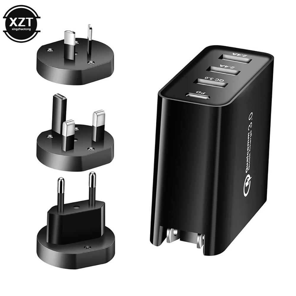 48W Multi Quick Charger Pd Type C Usb Charger Adapter Voor Samsung Iphone Huawei P20 Qc 3.0 Snel Muur charger Us Eu Uk Au Plug: B