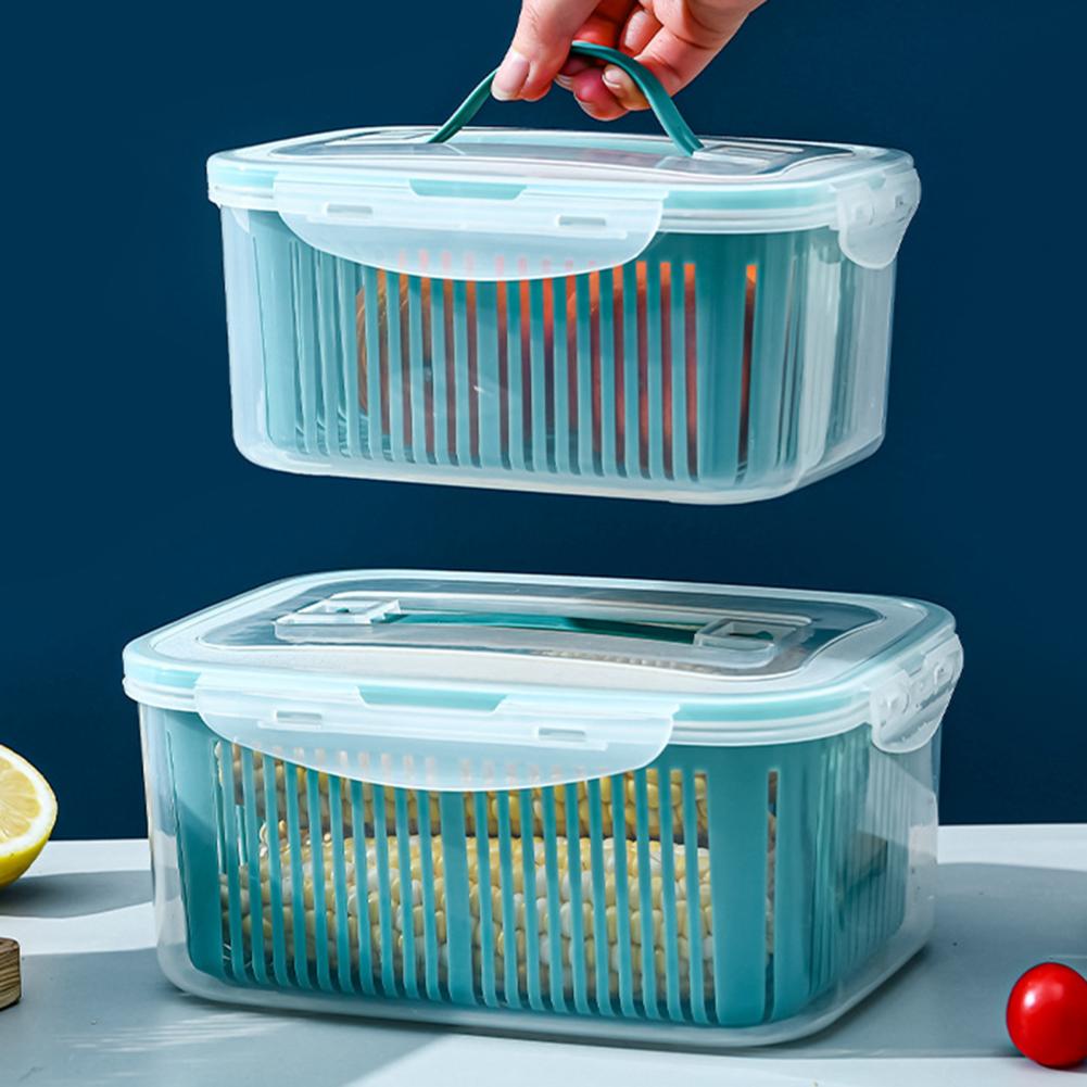 Pudełko robić lodówki zamrażarka lodówka Organizer świeże pojemniki na robić przechowywania owoców warzywne kosz spustowy Organizer robić kuchni spiżarni