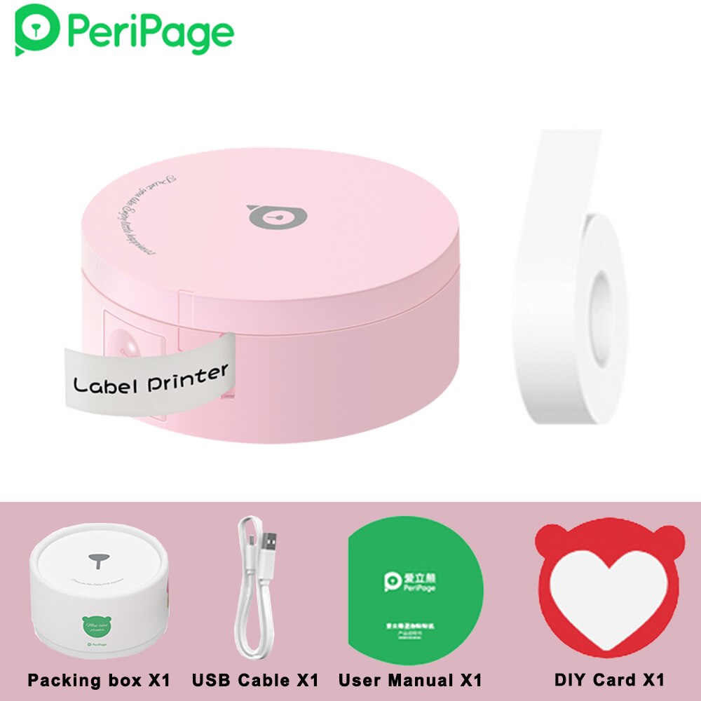 PeriPage L1 Printer Mini Pocket Label Maker Sticker Inkless Portable Thermal Label Printer Bluetooth-compatible: P-1 Roll Paper