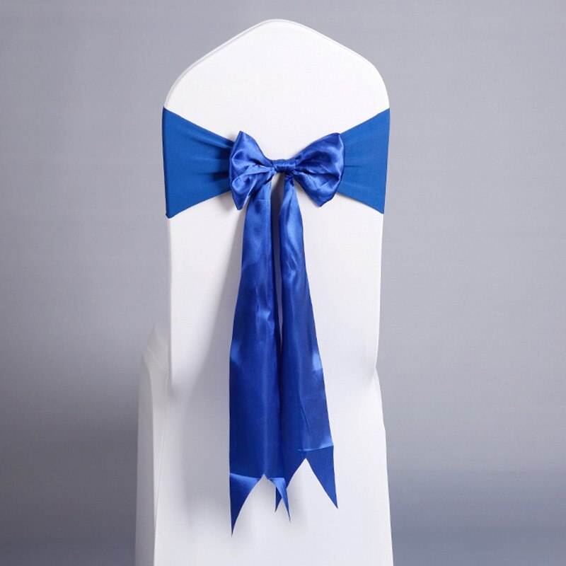 10 Stuks Satijn Stoel Sjerp Stoel Bruiloft Sjerpen Bruiloft Stoel Boog Lint Partij Stoel Band Getrouwd Verjaardagsfeestje Decoratie: 13