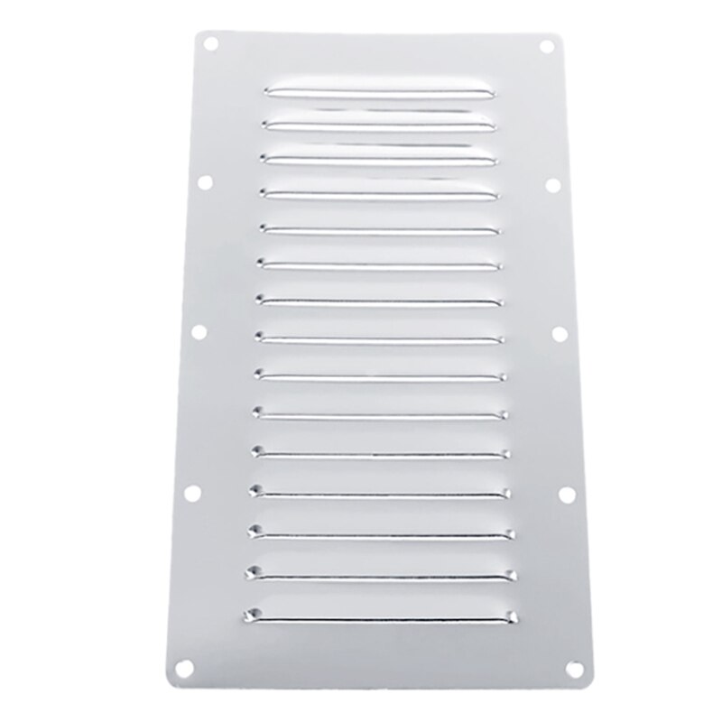 Stainless Steel 304 Marine Rectangular Venting Panel Air Vent Louver Grille Ventilation Louvered Ventilator Grill Cover