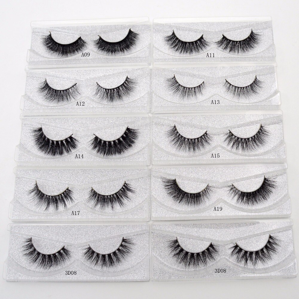 Visofree Mink Eyelashes Handmade False Eyelashes Crisscross 3D Mink Hair Lashes Beauty Eyelashes Wimpers for Makeup 21 Styles