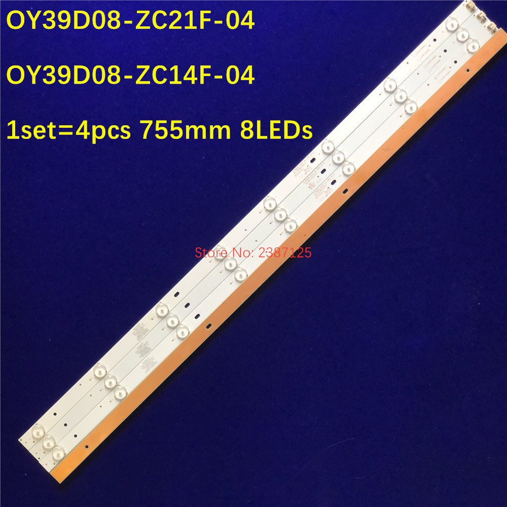 20 Stuks Led Backlight Strip 8Lamp Voor Bbk 40lem-1017/T2c OY39D08-ZC21F-04 OY39D08-ZC14F-04 LED-39B350 LED-39B700S Le39d71 Le39f 51S
