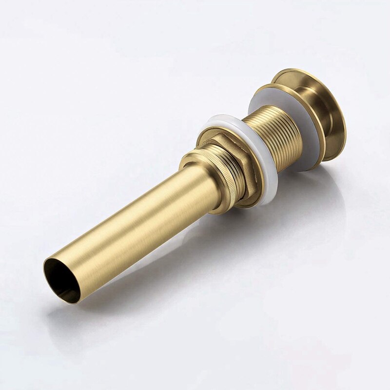 Sink Drain Without Overflow Bathroom Popup Drain Assembly Stopper Vessel Sink Brushed Brass