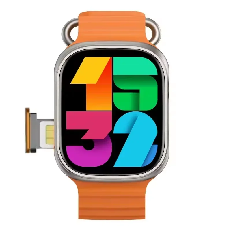 2025 novo 4g toda a rede s13 relógio inteligente android operação s10 sistema gps mapa google play passometer rastreador de sono cartão sim: L / Laranja