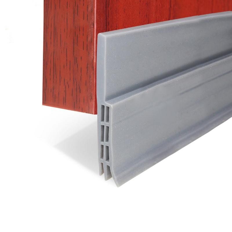 Coupe-froid de porte, bande d'étanchéité inférieure en caoutchouc insonorisée, coupe-bise: Gris