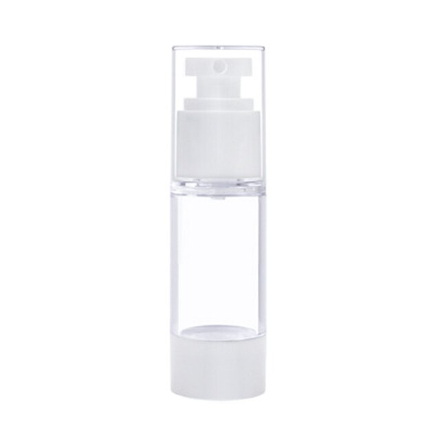 AS Vacuum Clear Liquid Bottle Portable Transparent Hand Sanitizer Lotion Press Refillable Sub-Bottling Container For Cosmetics: B 30ML