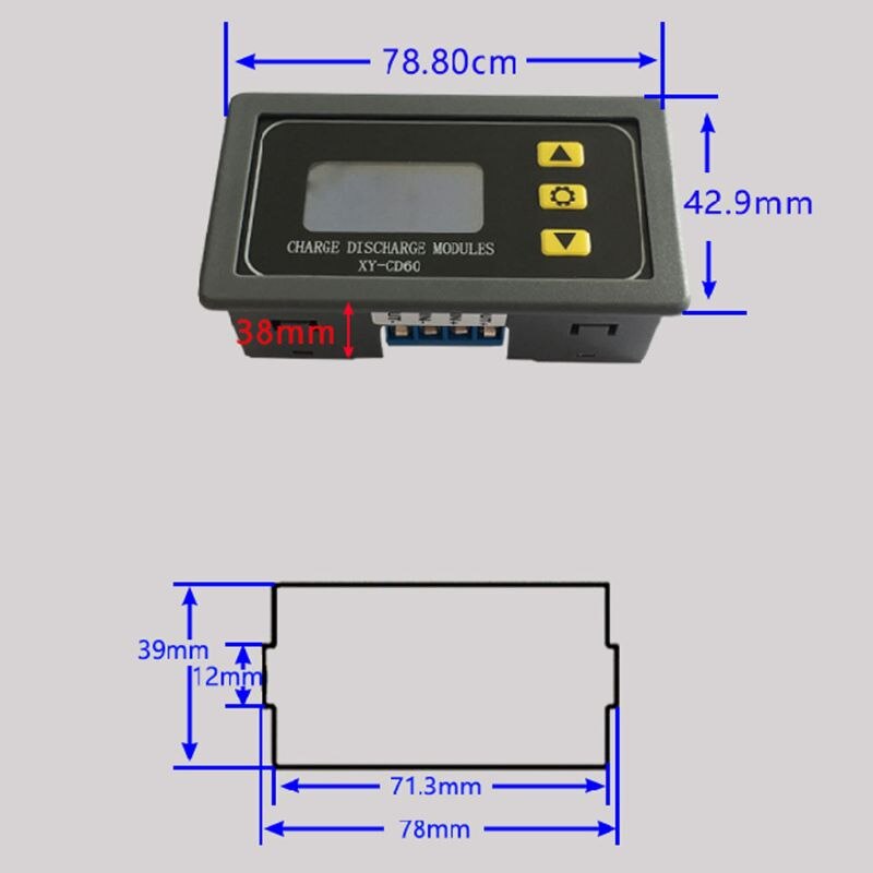 XY-CD60 Solar Battery Charger Controller Module DC6-60V Charging Discharge Control Low Voltage Current Protection Board