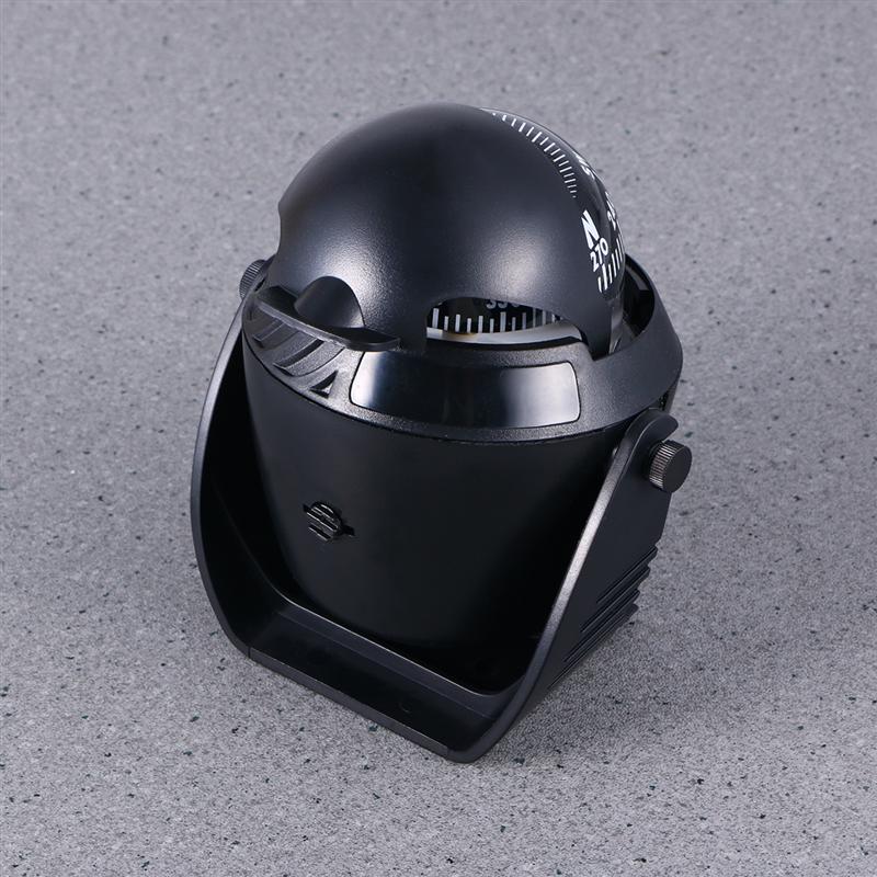 Sea Electronic Digital Illuminated Marine Compass Adjustment Car Navigation Marine Ball With Magnetic Declination(Black)