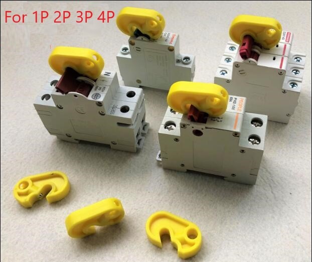 34pcs/lot multi pole MCB lockout pis pos lockout master lockout 1P 2P 3P 4P breaker lockout