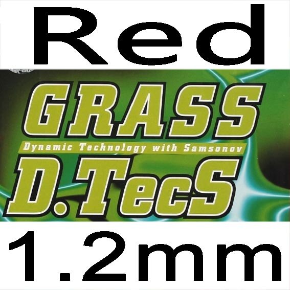 TIBHAR GRASS D.TECS OX sin esponja pips-tenis de mesa de ping pong de goma, de larga defensa: red 1.2mm