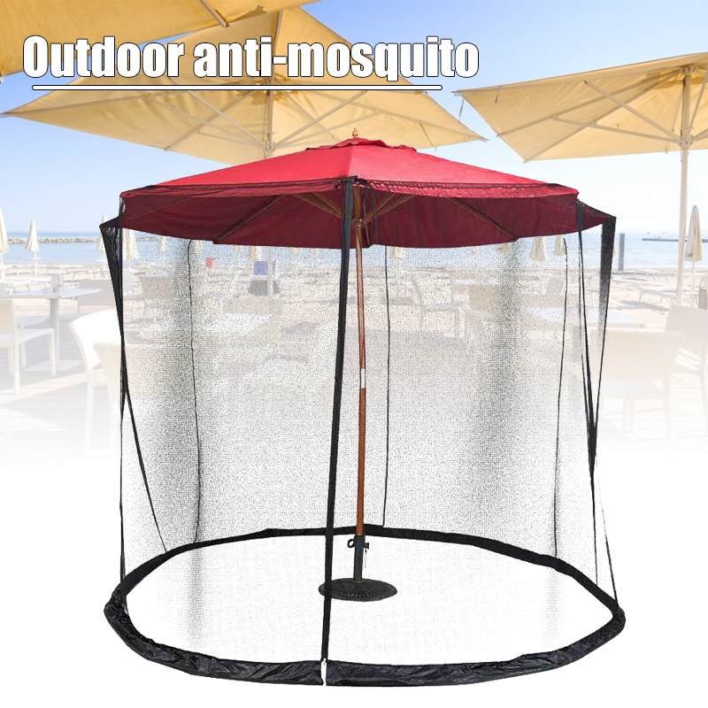 Outdoor Parasol Klamboe Voor Thuis Bed Camping Klamboe Patio Binnenplaats Paraplu Netto Cover Houden Insect Weg Thuis Textiel: 335x220cm