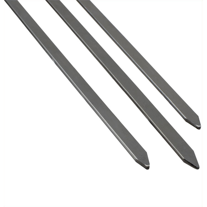 Pinchos planos para barbacoa de madera de 16,5 pulgadas y 42cm, pinchos para barbacoa, aguja con mango de madera, tenedor largo para barbacoa, pinchos para carne, accesorios para barbacoa de acero inoxidable
