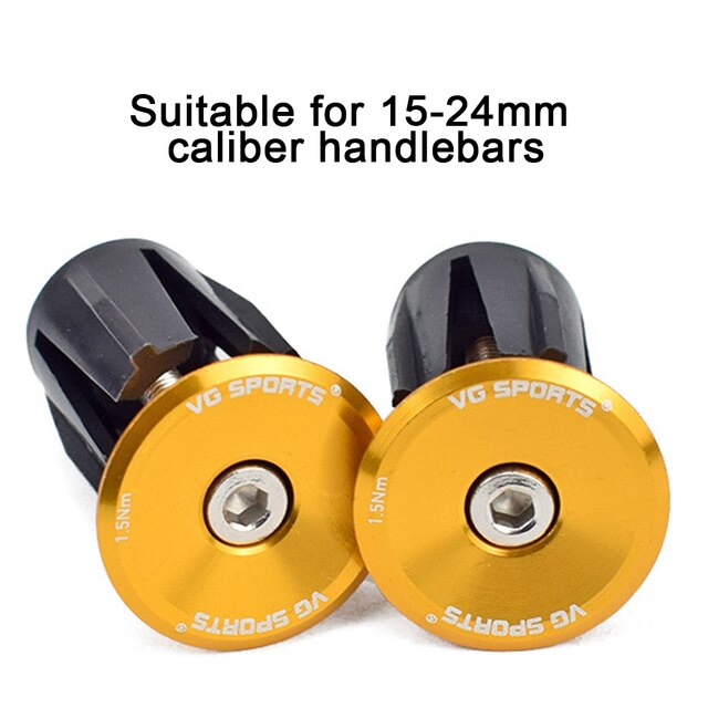 Estremità tappo manubrio da corsa ciclismo tappi manubrio impugnatura bici durevole alta qualità: d'oro