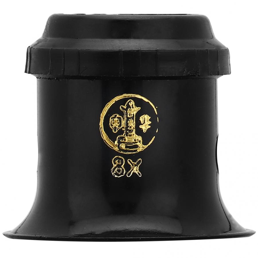 Lupa de ojo 3X 4X 5X 8X, herramienta de reparación de reloj, lupa de lente de lupa de cristal, herramienta de reparación de reloj para relojero c: 8x
