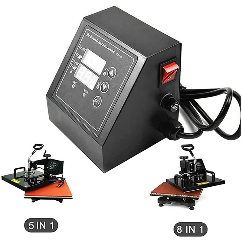 Combinaison de presse à 220V, boîtier de commande Led, Thermostat, régulateur de température, prise US