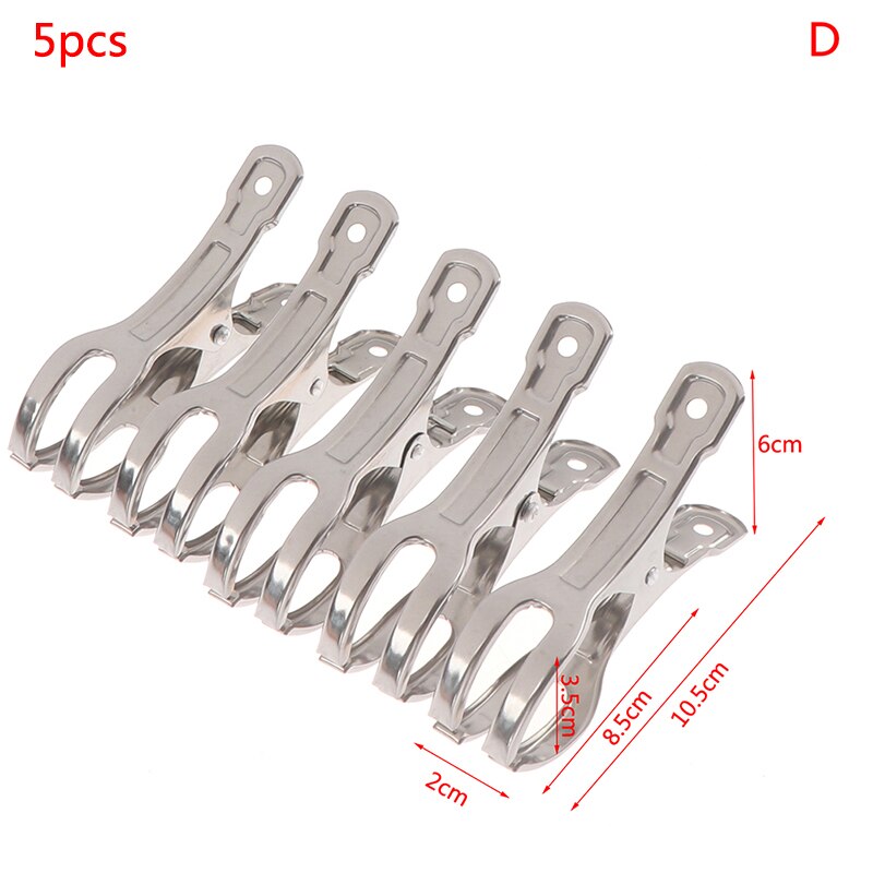 Stainless Steel Clothing Clothespin Quilt Clothes Clip Big Windproof Clothes Pin: D
