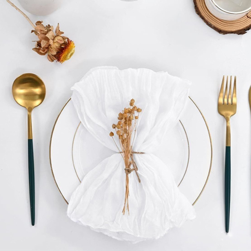Faltige dekorative Stoffservietten, wiederverwendbare Blick-Käsetuch-Abendessen-Servietten für Hochzeitsdekoration, Heimessen und besondere Anlässe: hellgrün