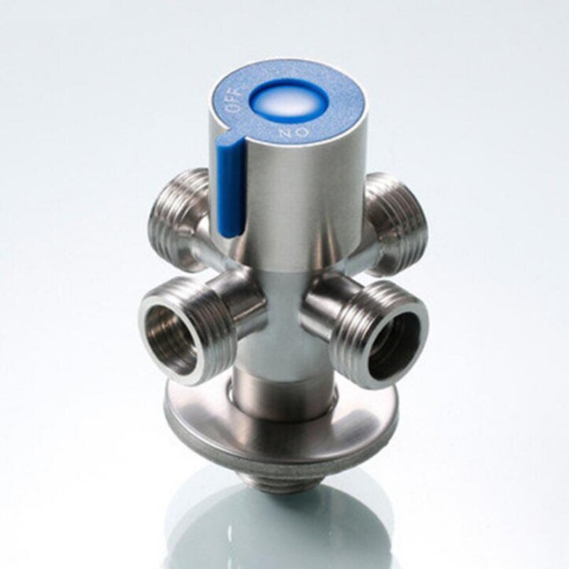 Dofaso 4/3/2 weg Umsteller Bidet ventil 1/2 Gewinde Dreieck Ventil Heißen und Kalten Wasser Ventil Stecker für Wc Becken Wasser heizung: 4 Weg Ventil