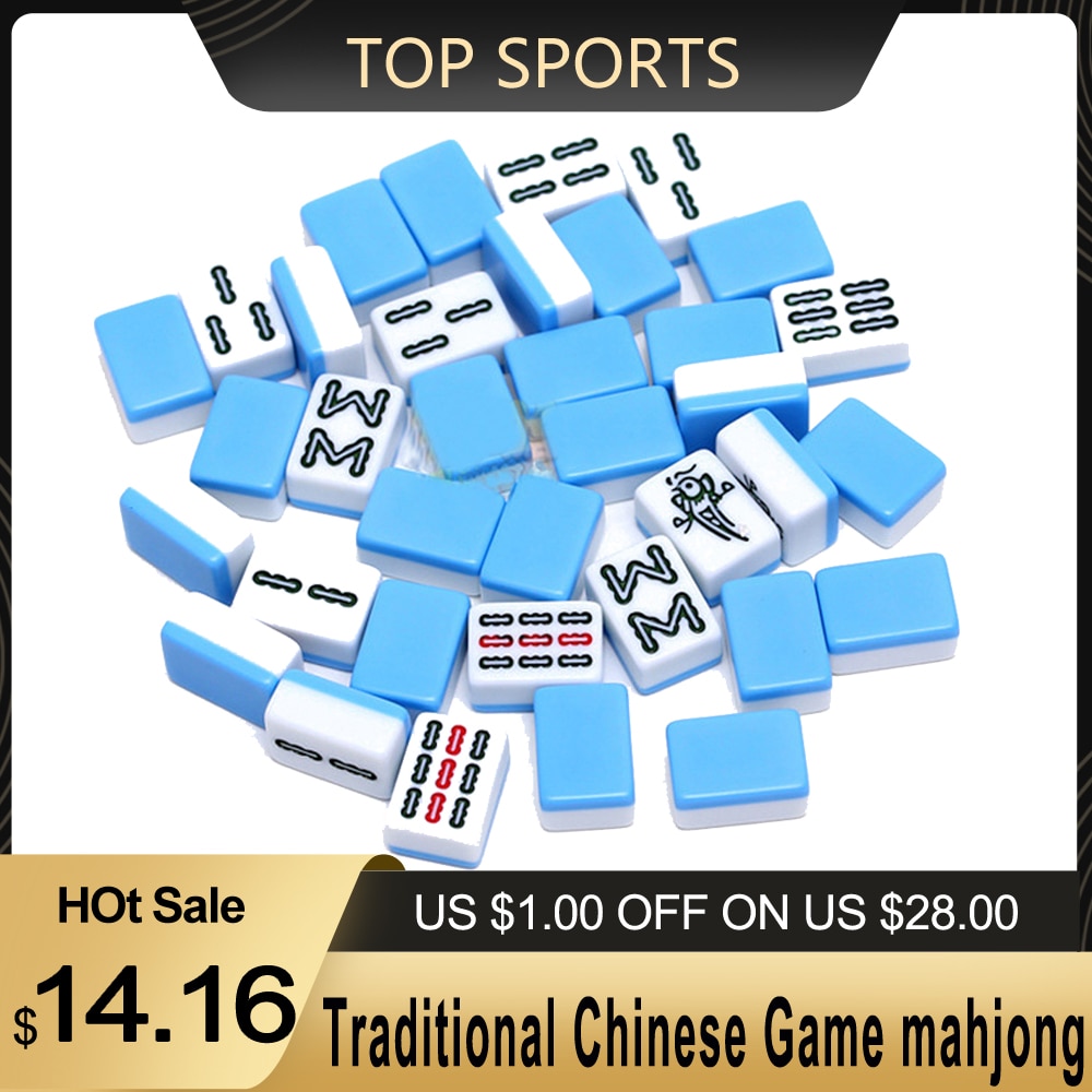 Mahjong 24Mm Draagbare Mini Mahjong Set Reizen Traditionele Chinese Game Indoor Entertainment Accessoires
