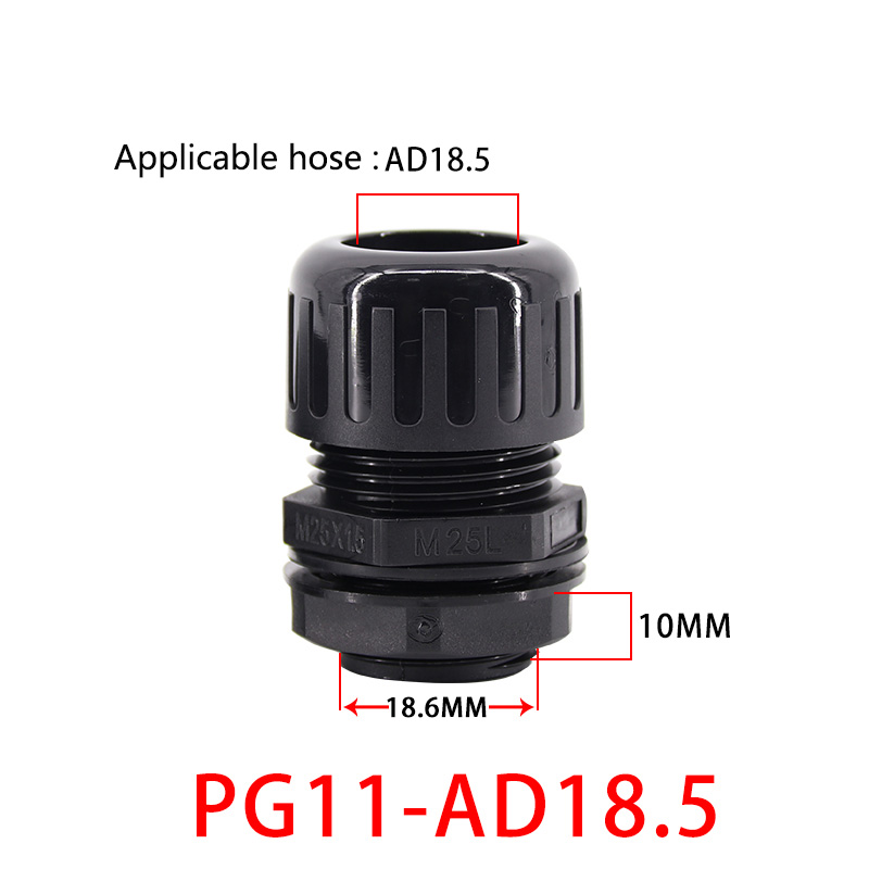 1/5/10 Stuks Balgen Waterdichte Gewricht Vlamvertragende Nylon Plastic Slang Connector Accessoires Pg Draad Kabel Bevestigingskop: Zilver / 1/16"