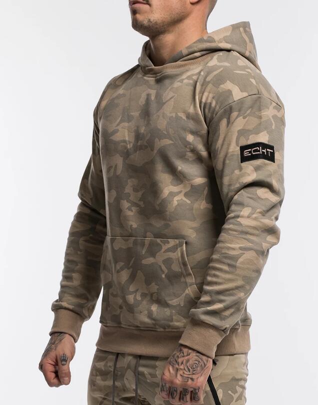 Muscle Fitness-suéter deportivo de tendencia de invierno para hombre, para correr al aire libre, entrenamiento, secado rápido, transpirable, informal, chaqueta de camuflaje, Jogger: M / Camouflage top 2