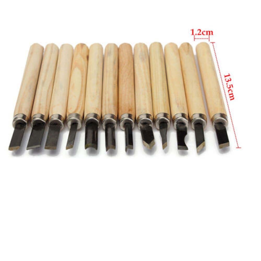 333 #12 STKS Houtsnijwerk Hand Beitel Set Houtbewerking Professionele Draaibank Gutsen Gereedschap