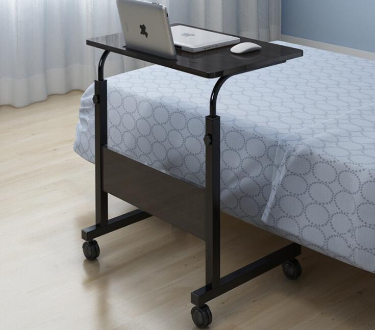 60x40cm Movable Computer Desk Adjustable Laptop Desk Bedside Lifting Table For Bed Sofa Simple Modern: Baking Varnish