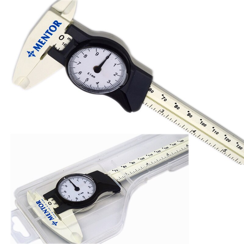 1 set Dial Caliper 6 Inch 150mm Plastic Vernier Caliper 4 Way Gauge Micrometer portable plastic tape meter measuring caliper