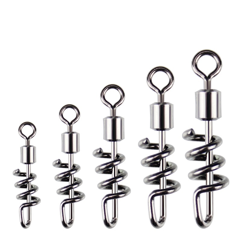 5 Stks/partij Vissen Barrel Swivel Pin Connector Solid Ringen Met Interlock 2 #4 #6 #8 #10 # Bearing Rolling Swivel Rvs