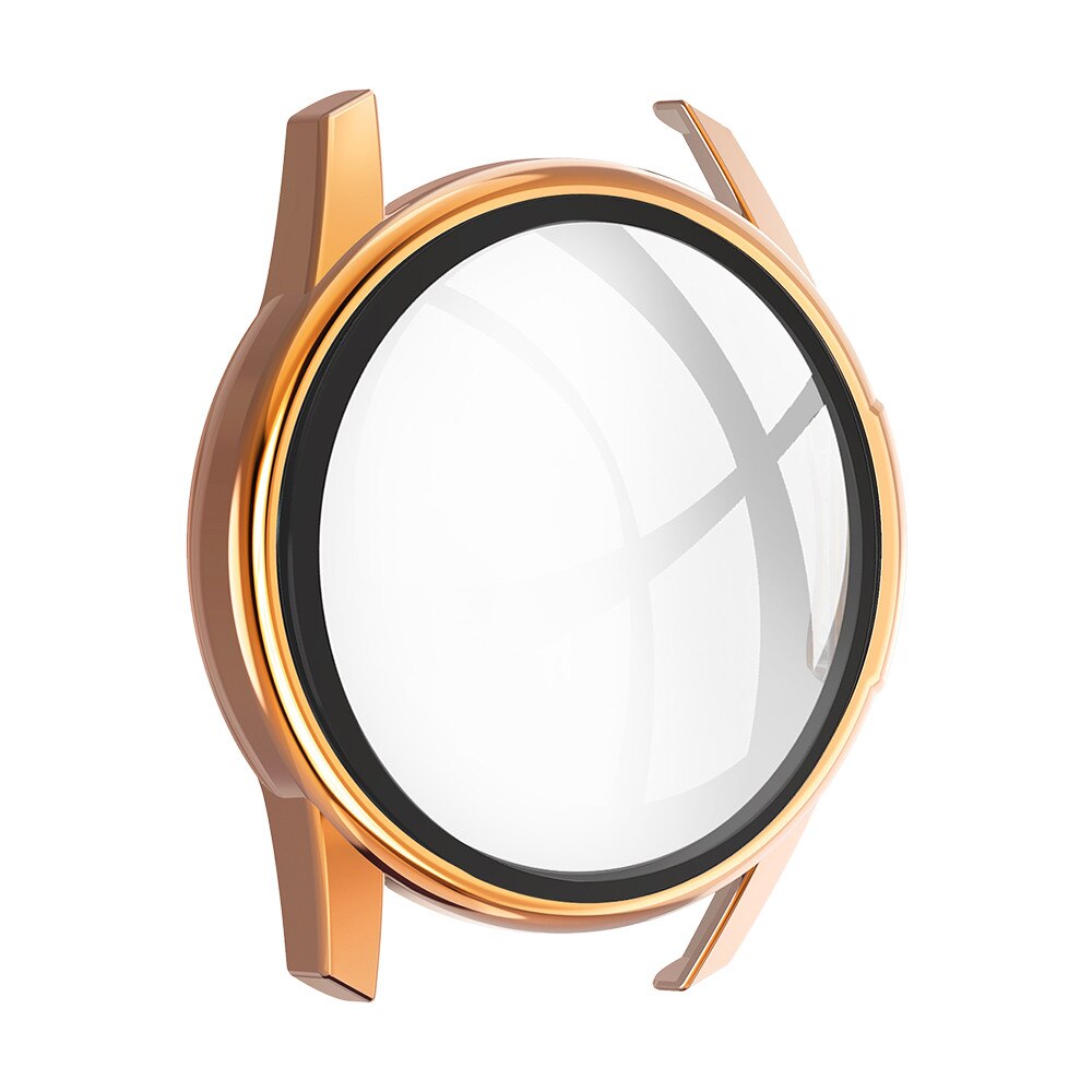Capa protetora de tela para huawei relógio gt 2 46mm 42mm 2e caso gt2 pára-choques com filme de vidro temperado completa acessórios do escudo: Rose gold / For GT2 46mm