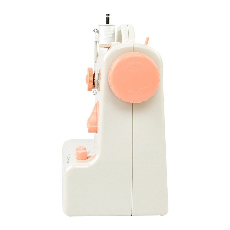 318 mini home sewing machine with double speed and double thread with sewing lamp cutter and back sewing