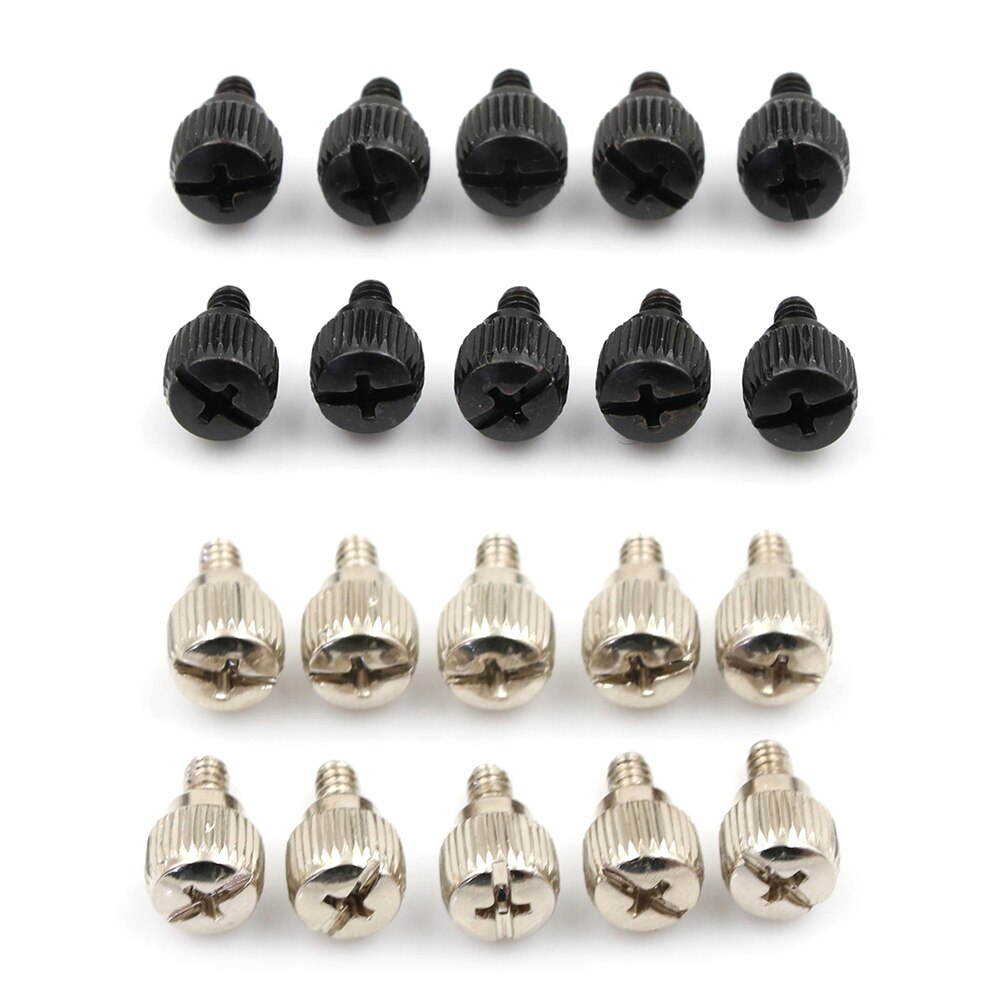 10pcs Computer Case Screw Hand Tighten Thumb Screw Black Or Nickel