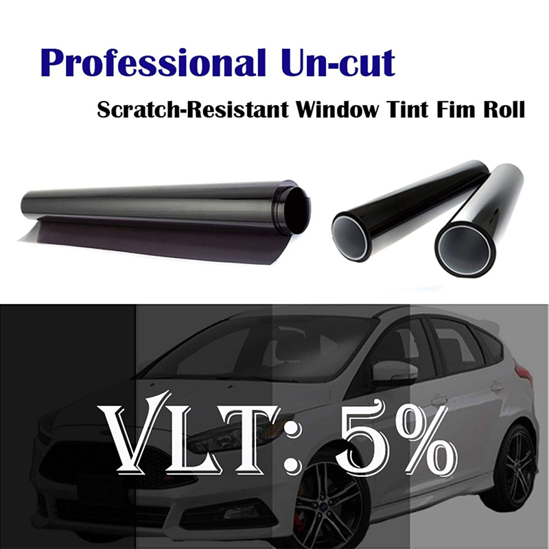 300Cm X 50Cm Zwart Autoruit Folies Tint Tinting Film Roll Auto Auto Thuis Vensterglas Zomer Solar uv Protector Sticker Films
