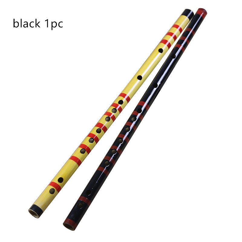 1Pcs 47cm Bamboo Flute Musical Instrument Beginner Practice Traditional Amateurs Woodwind Instruments: Black