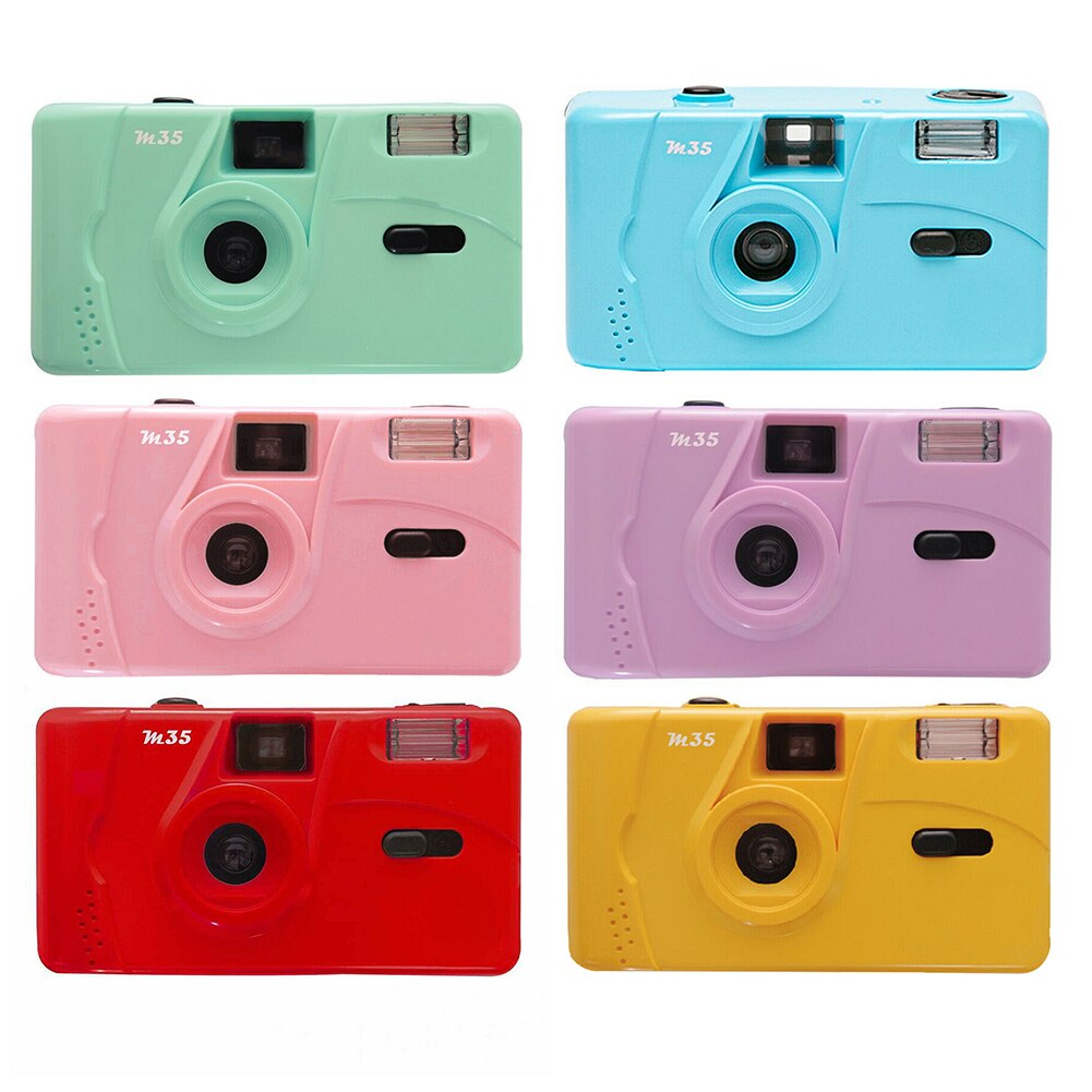 Vintage M35 35mm Manual Film Camera with Flash Function Reusable Non-Disposable Retro Film Machine Reusable Film Camera