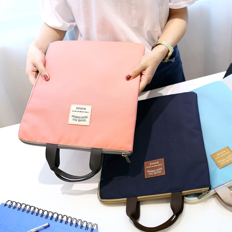Organizador de documentos A4, maletín de nailon impermeable para hombre y mujer, bolso de oficina funcional, porta documentos, Maletín de negocios