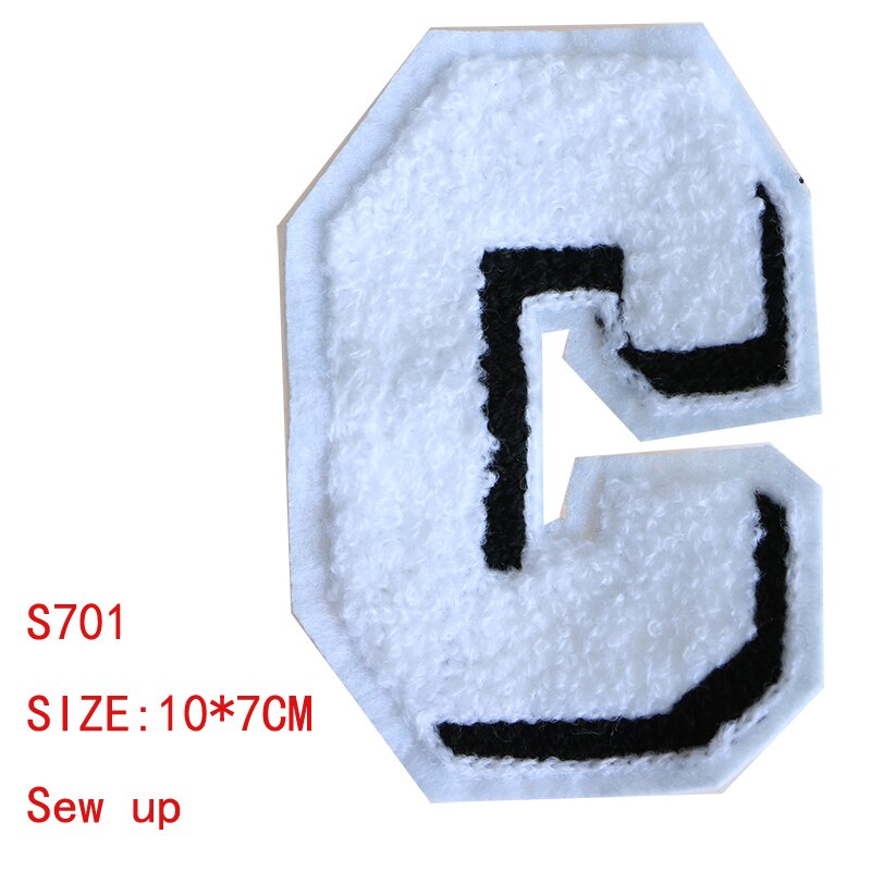 1 Stck Ziffer, Englisch buchstaben Handtuch stickerei Symbol Eisen auf Patch für Kleidung DIY Streifen Kleidung Patchwork Brauch Abzeichen: S701