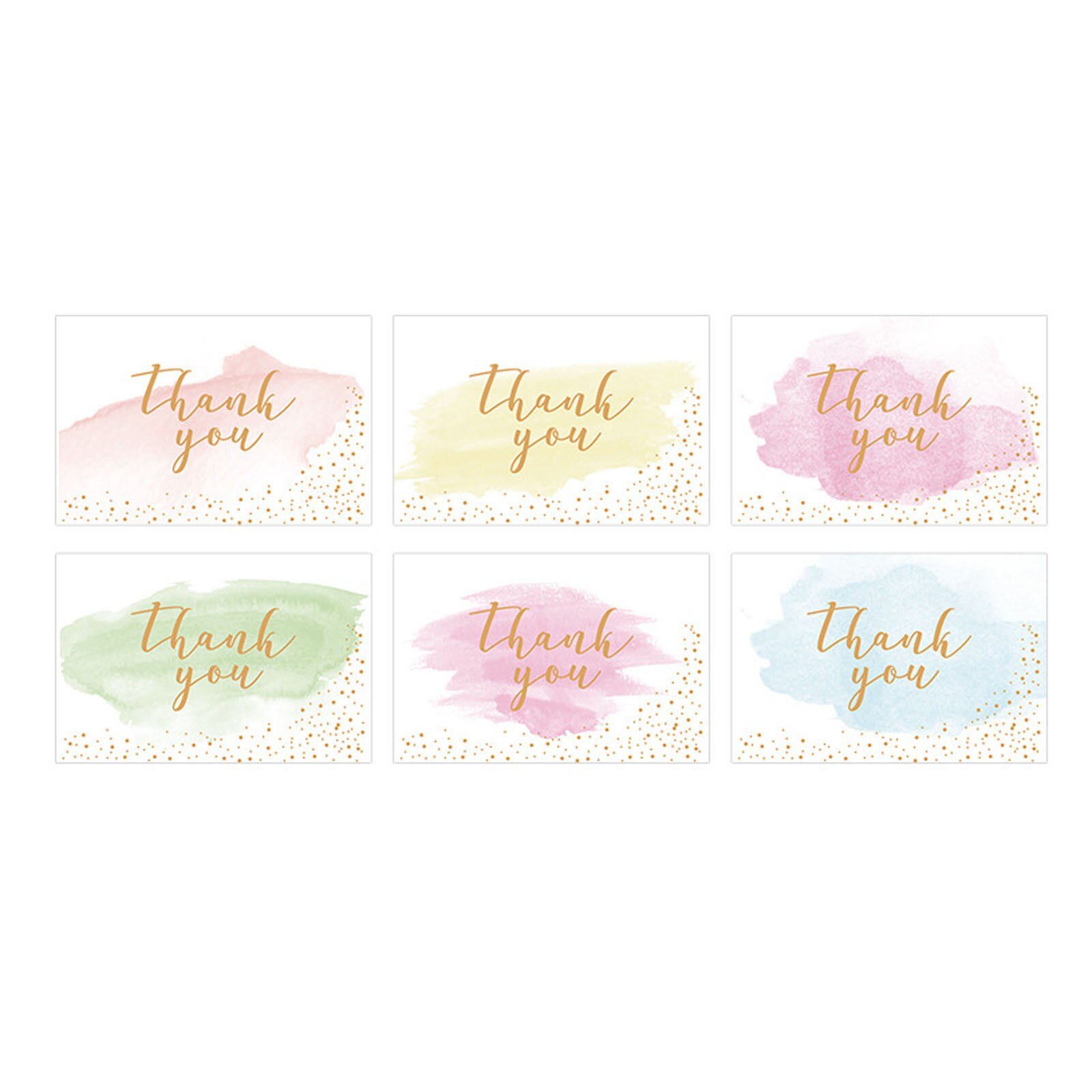 6Pcs Thank you Card Letter Greeting Cards Greeting Small Message Card Romantic Writable Card Decoration Thank You Cards