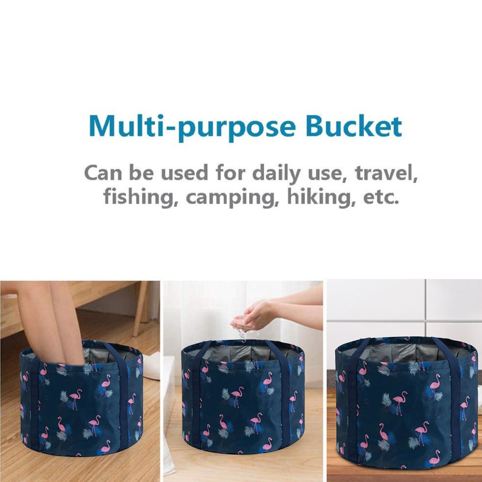 Foldable Foot Tub Portable Bath Bag Wash Basin Water Bucket Large Capacity Bathing Feet Massage Washing Tub For Outdoor Travel
