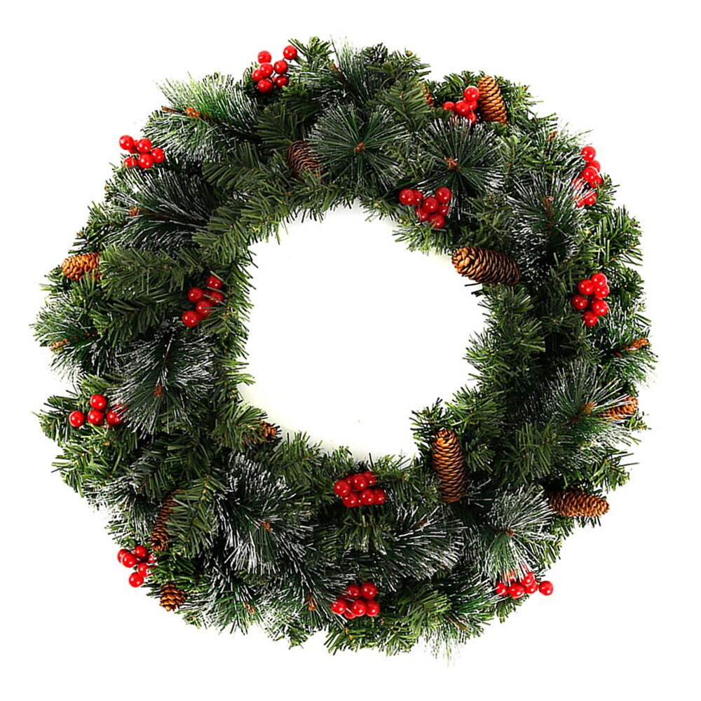 1.8/2.7m kunstig jul pejs krans krans fyrretræ ornament juletræ diy år pejs navidad dekor: Uden led-lys