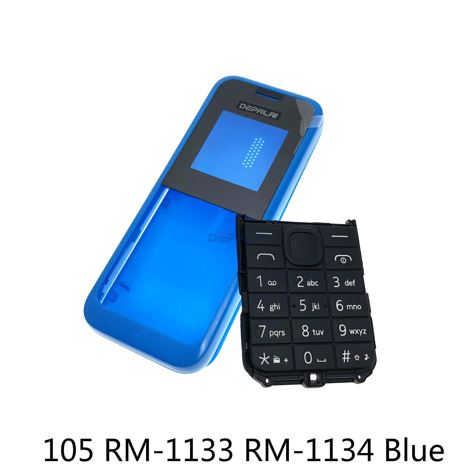 Housing Cover Full Complete Mobile For Nokia 105 version 105 RM-1133 RM-1134 1050 RM-1120 case Keypad Back Battery: 105 1133 1134 Blue