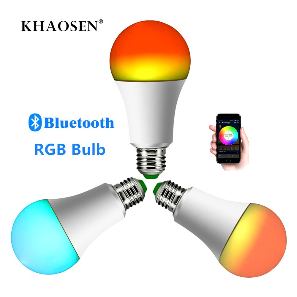 E27 Smart Lamp 15W Led Licht Bluetooth App Controle Lamp Of 10W Rgb/Gbww Lamp Licht + ir Remote Decoratieve Verlichting Voor Bar Party